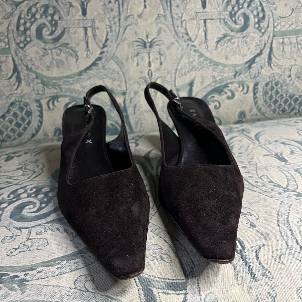 Elegant Dark Brown Slingback Women's Shoes